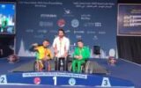 مدال طلای جام جهانی بر گردن پاراوزنه‌بردار گیلانی