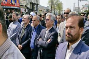 حضور مدیران دانشگاه علوم پزشکی گیلان در راهپیمایی روز قدس