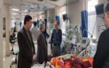 بازدید و پیگیری روند درمان بیماران آتش‌سوزی بیمارستان قائم
